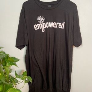 Empowered t shirt from small business